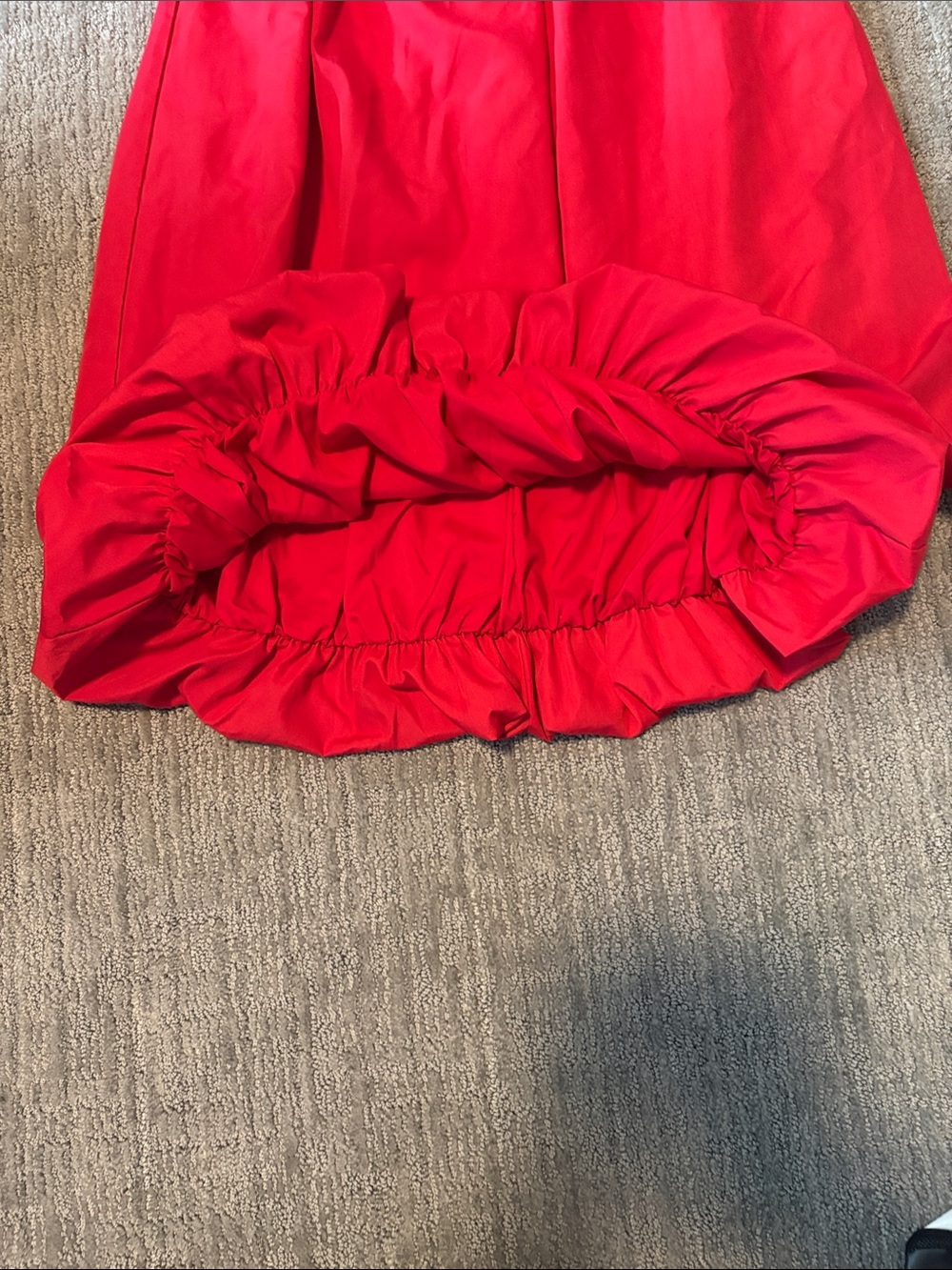 Red Full Balloon Midi Skirt - Women - Picture 2 of 4